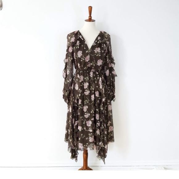 🍃🌸 ULLA JOHNSON Lorelei Dress Floral 🌸🍃 - Picture 1 of 8